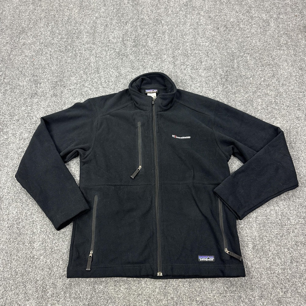 Patagonia Synchilla Fleece Jacket Mens Small Black Full Zip RS Investments